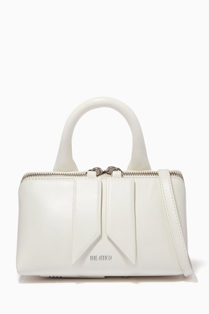 

''Friday'' Mini Handbag in Leather, White