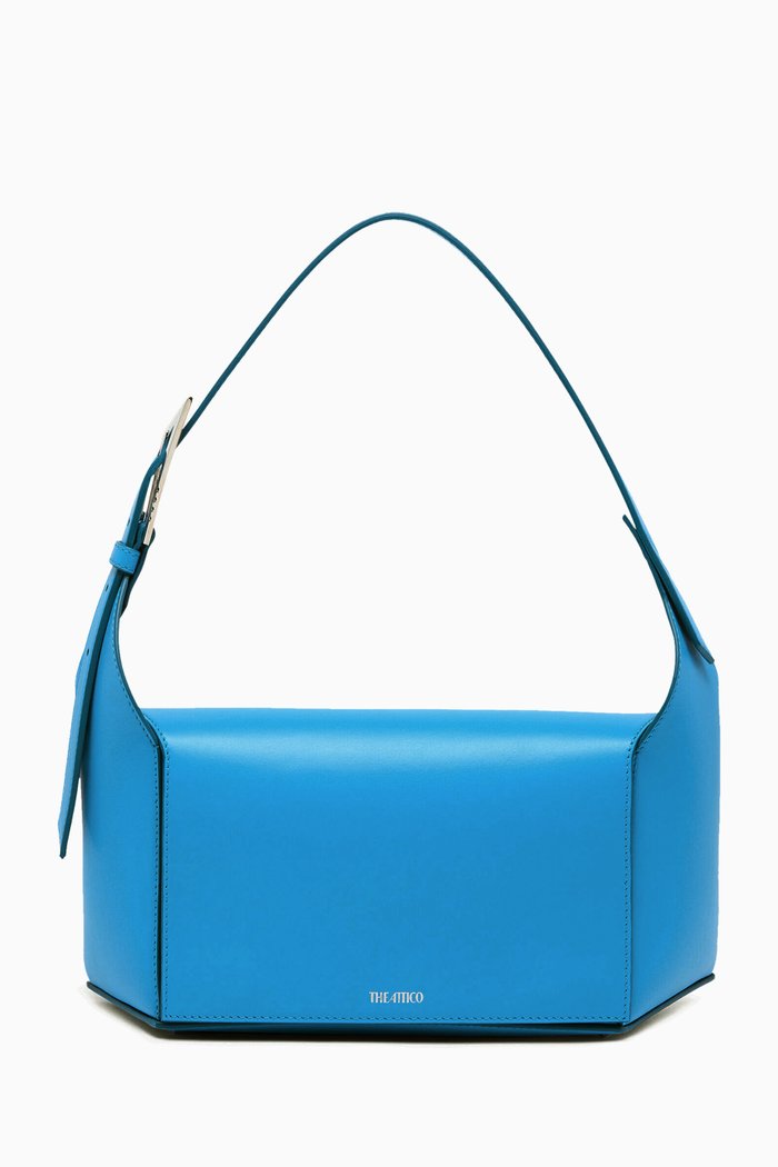 

'7/7'' Shoulder Bag in Leather, Blue