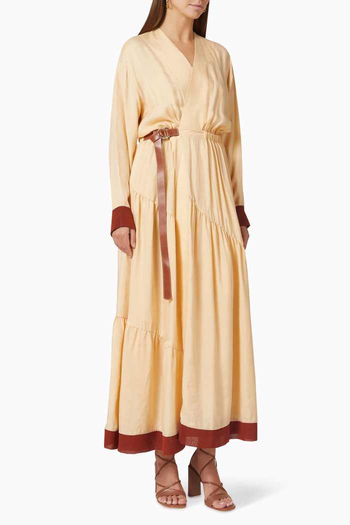 

Belted Midi Dress, Neutral