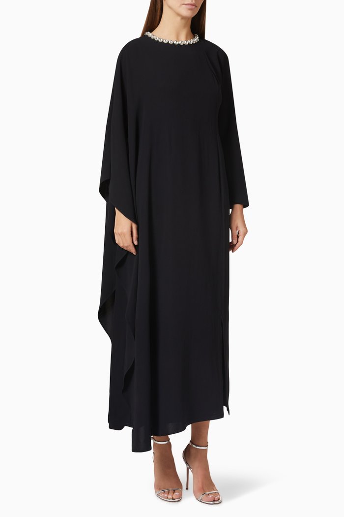 

Embellished Midi Dress, Black