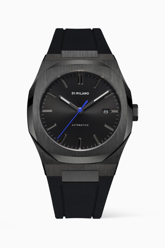 

Retro Blue Automatic Rubber, 41.5mm, Black