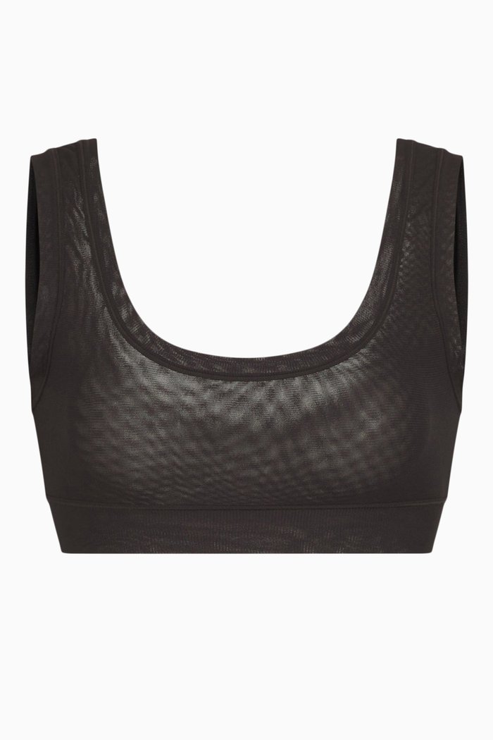 

Summer Mesh Scoop Bra, Black