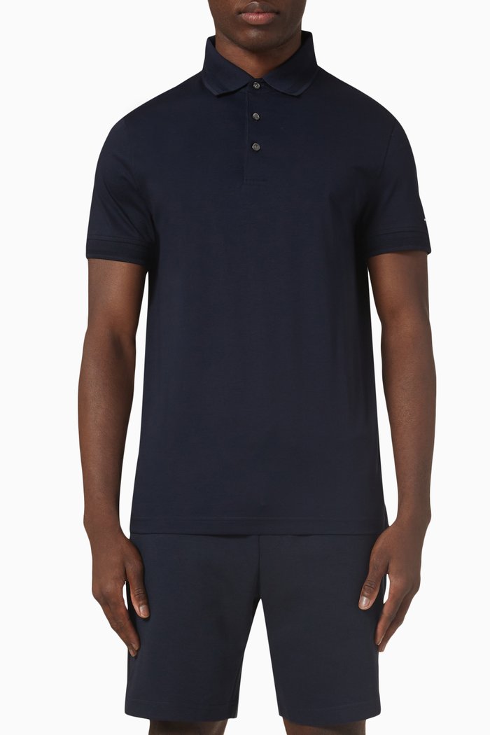 

Polo Shirt in Organic Cotton, Blue