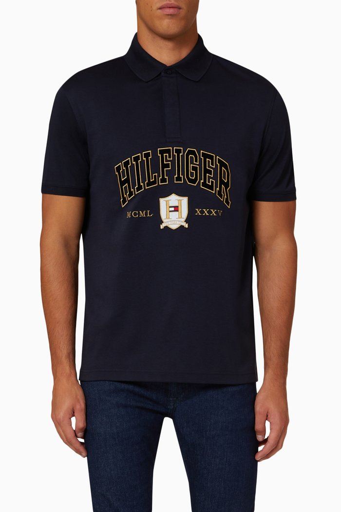 

Icon Logo Polo T-shirt in Cotton, Blue