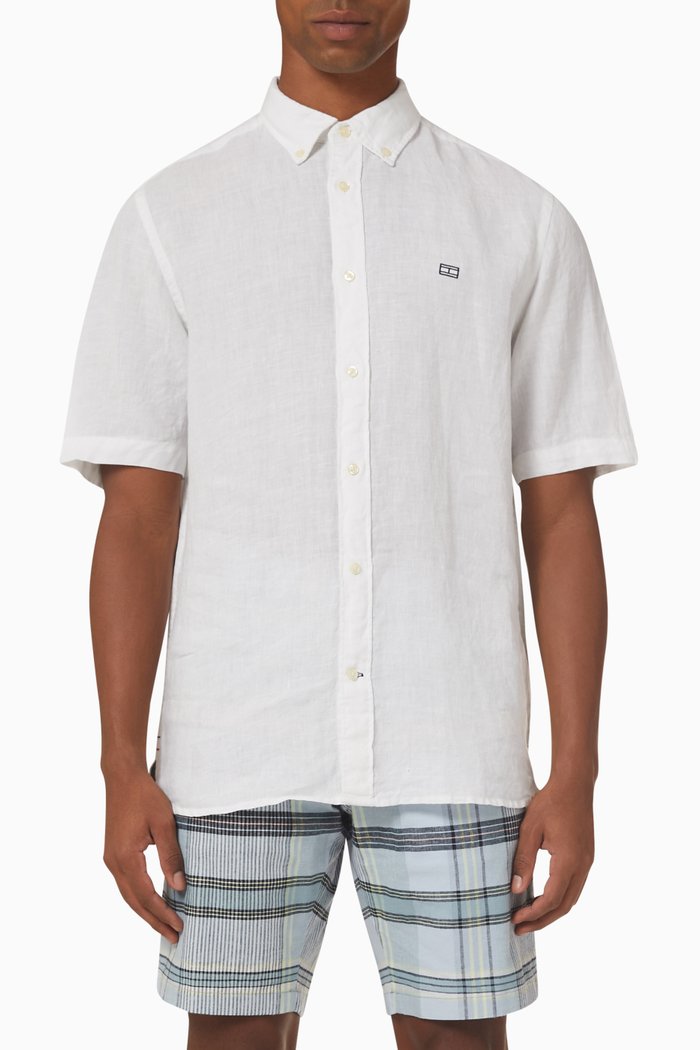 

Regular-fit it Shirt in Linen, White
