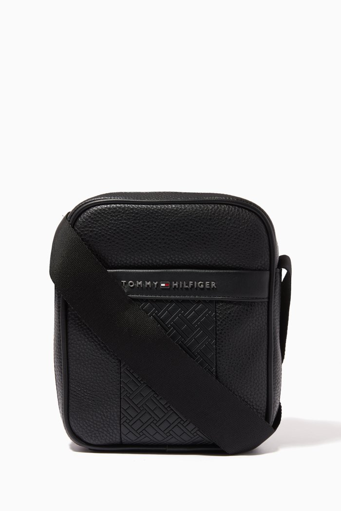 

Mini Reporter Bag in PU Leather, Black