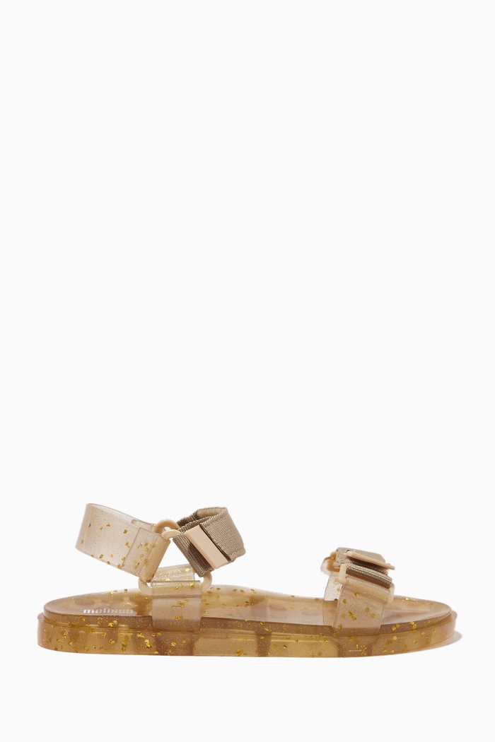 

Wide Papete Glitter Sandals in Melflex™, Neutral