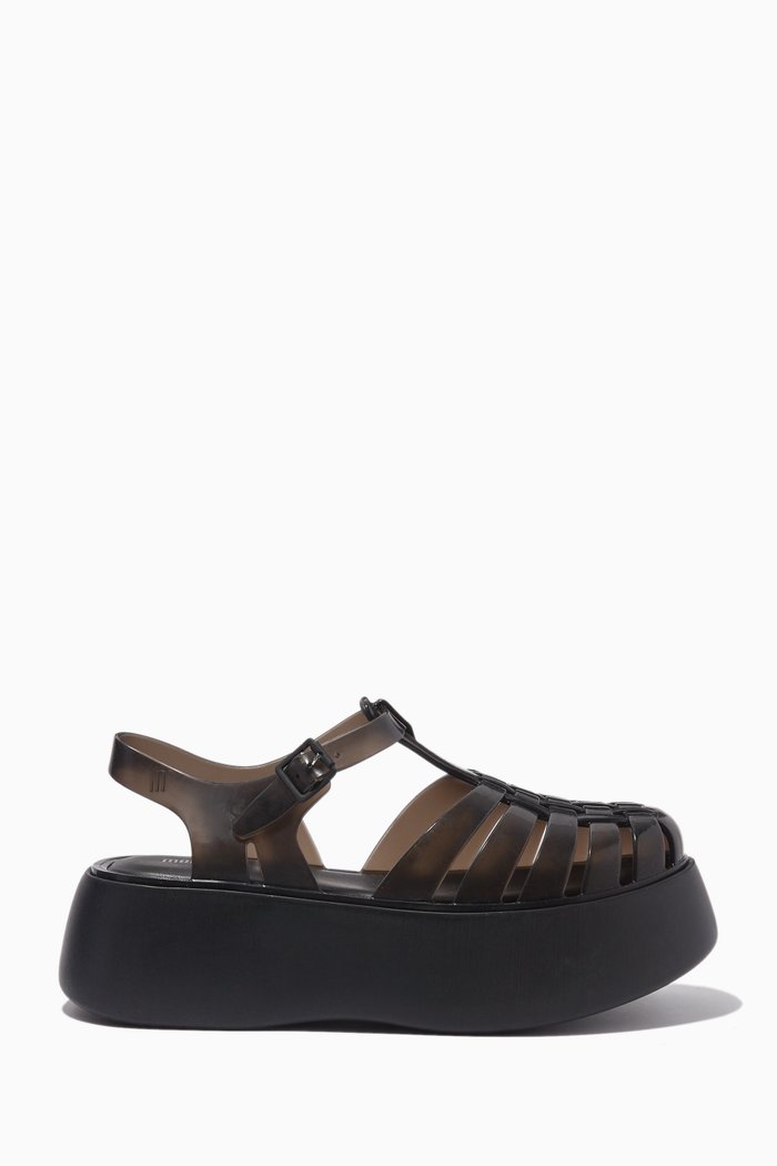 

Possession Platform Sandals in Melflex™, Black