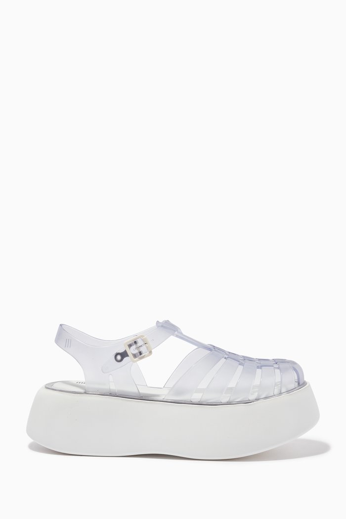 

Possession Platform Sandals in Melflex™, White