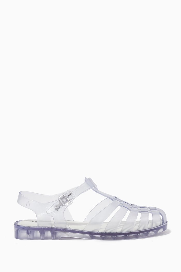 

Possession Matte Flat Sandals in Melflex™, Silver
