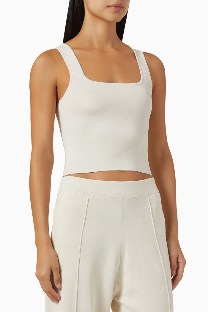 The Classic Nineties Tank Top in Viscose Knit, Neutral