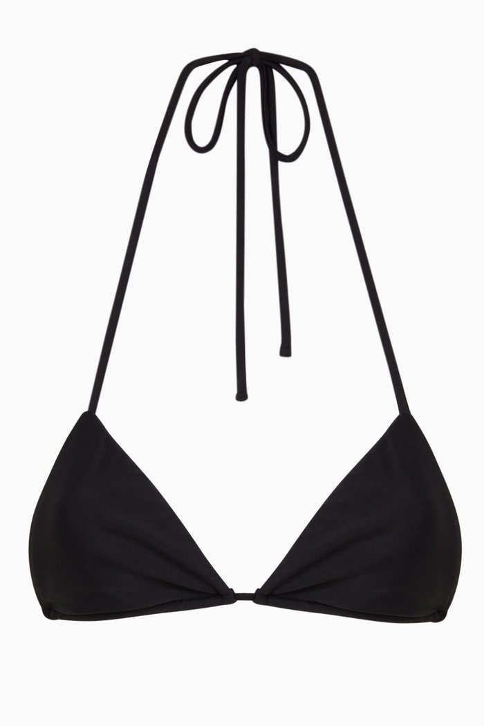 

The String Triangle Top in Recycled Nylon, Black