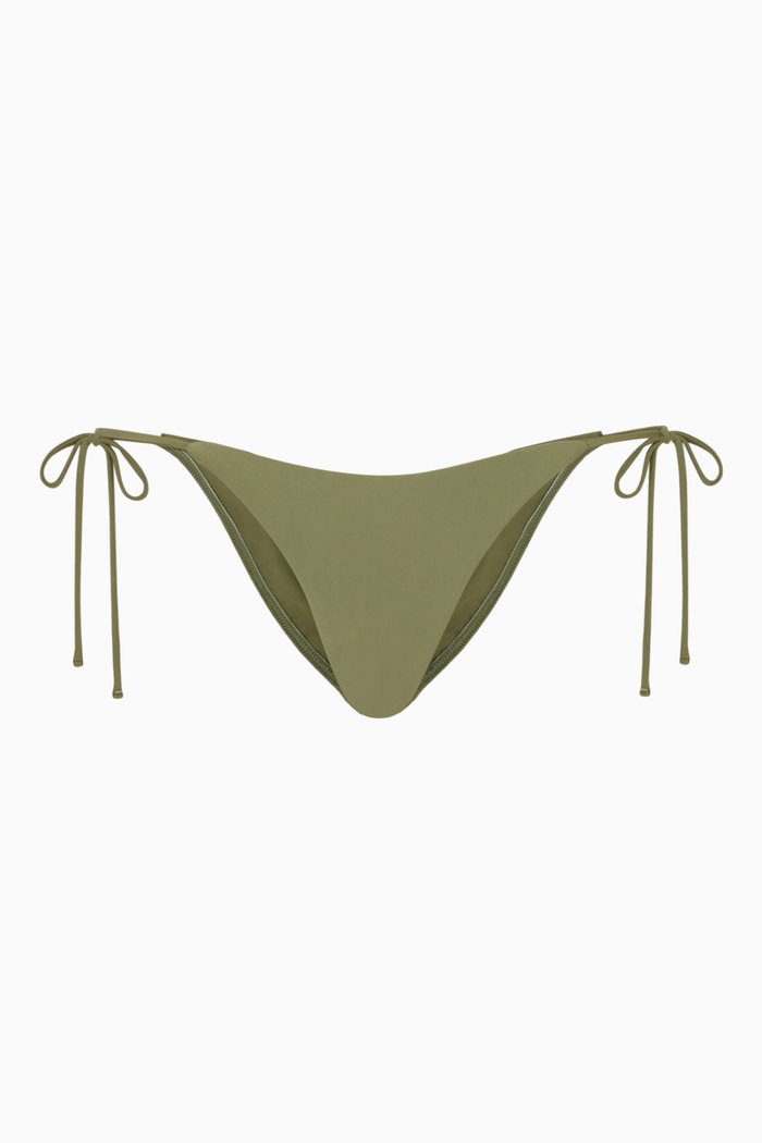 

String Bikini Brief in Recycled Nylon, Green