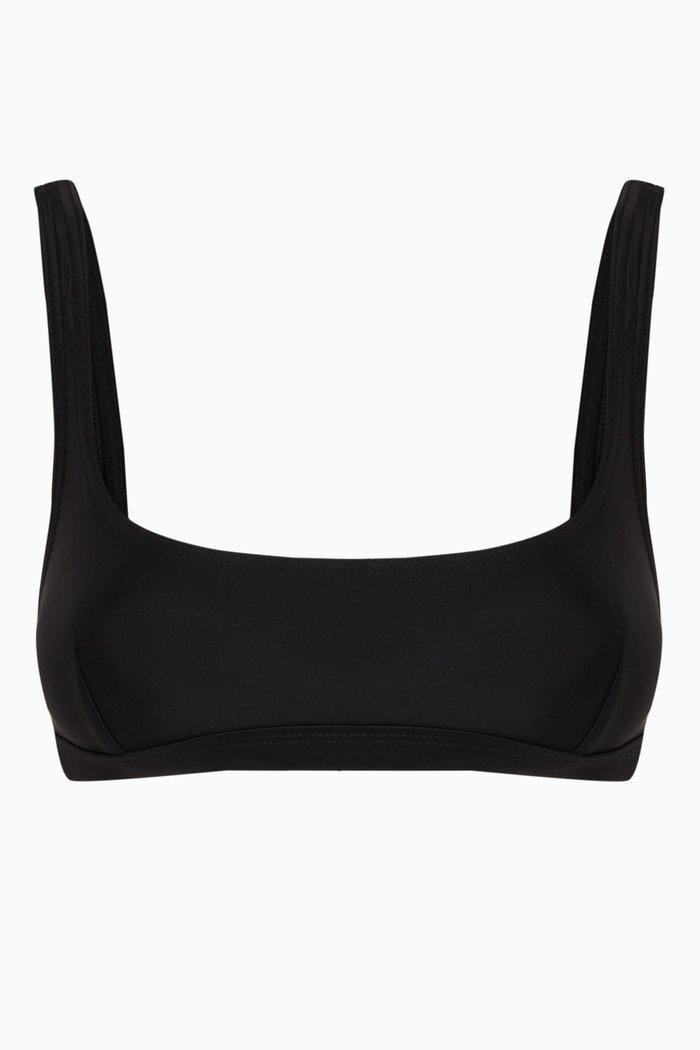 

The Nineties Crop Top in Recycled Nylon, Black