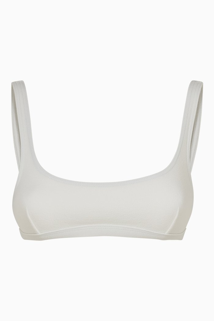 

Nineties Crop Top in Recycled Nylon, White