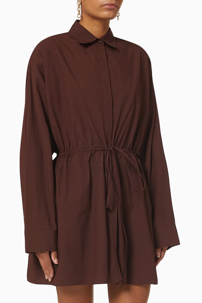 

Beach Tunic in Organic Cotton, Brown