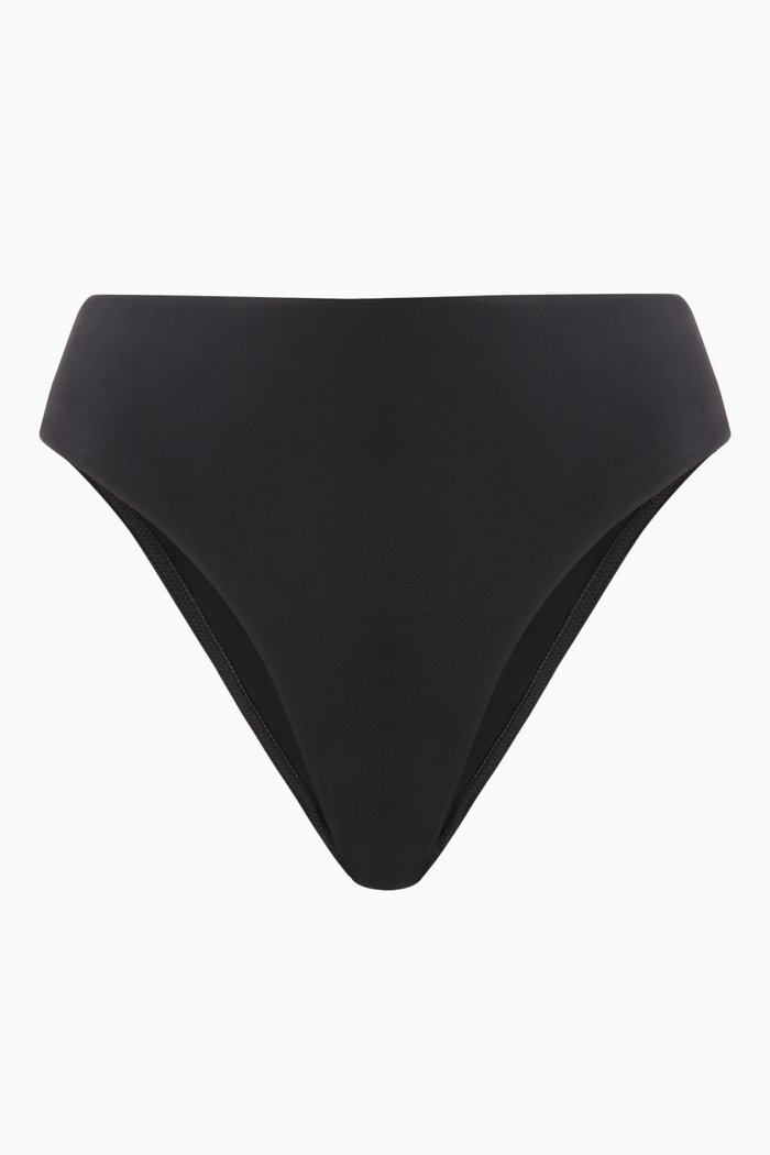 

Nineties High Waist Brief in Recycled Nylon, Black