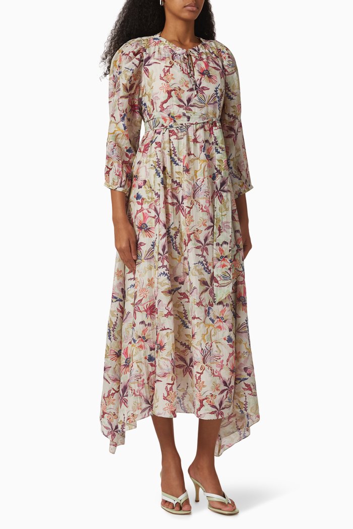 

Mila Maxi Dress in Cotton-silk Blend, Pink