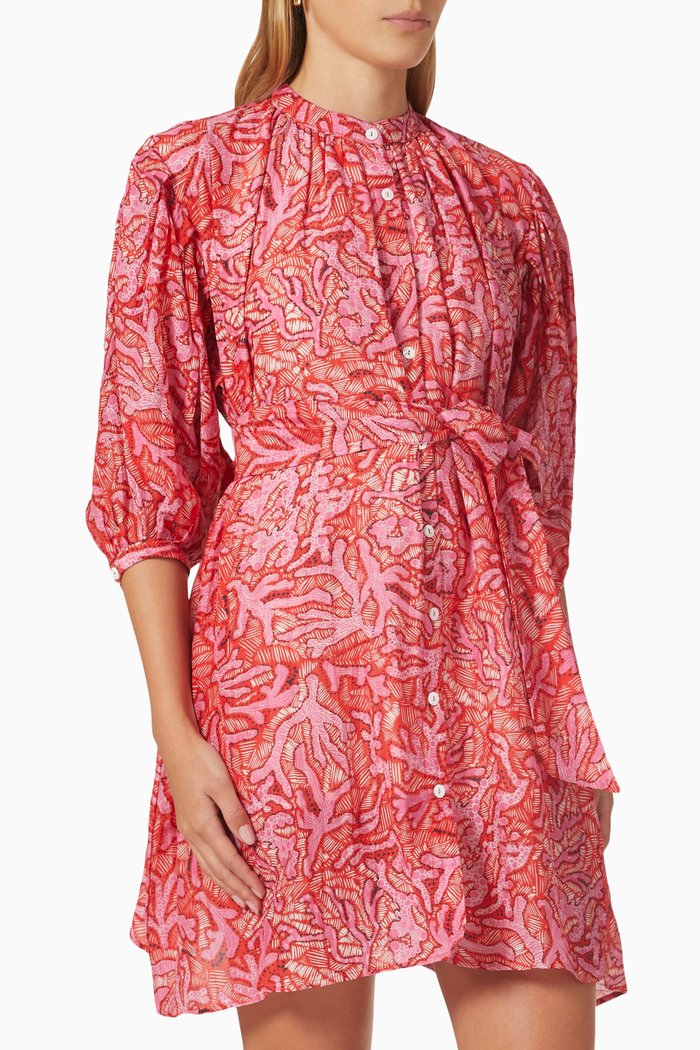 

Ziggy Mini Dress in Cotton-silk Blend, Pink