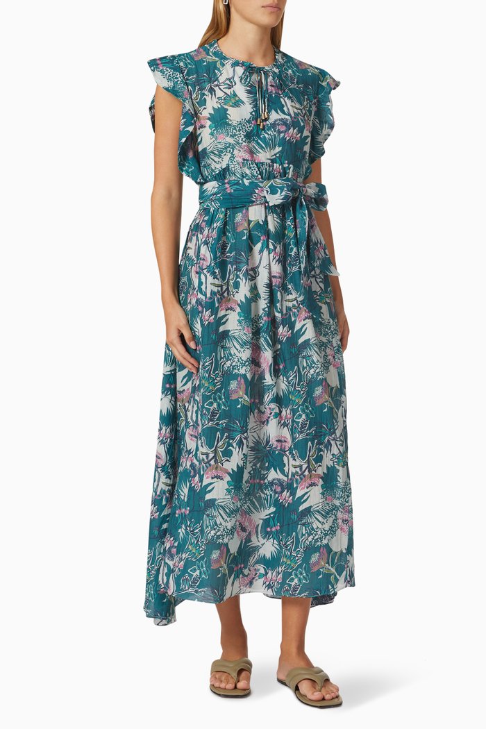

Addi Maxi Dress in Cotton-silk Blend, Green