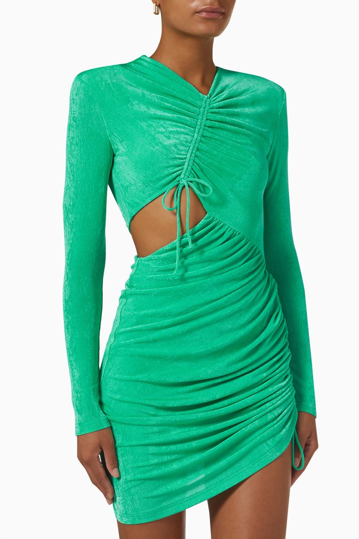 

Nelly Mini Dress in Jersey, Green