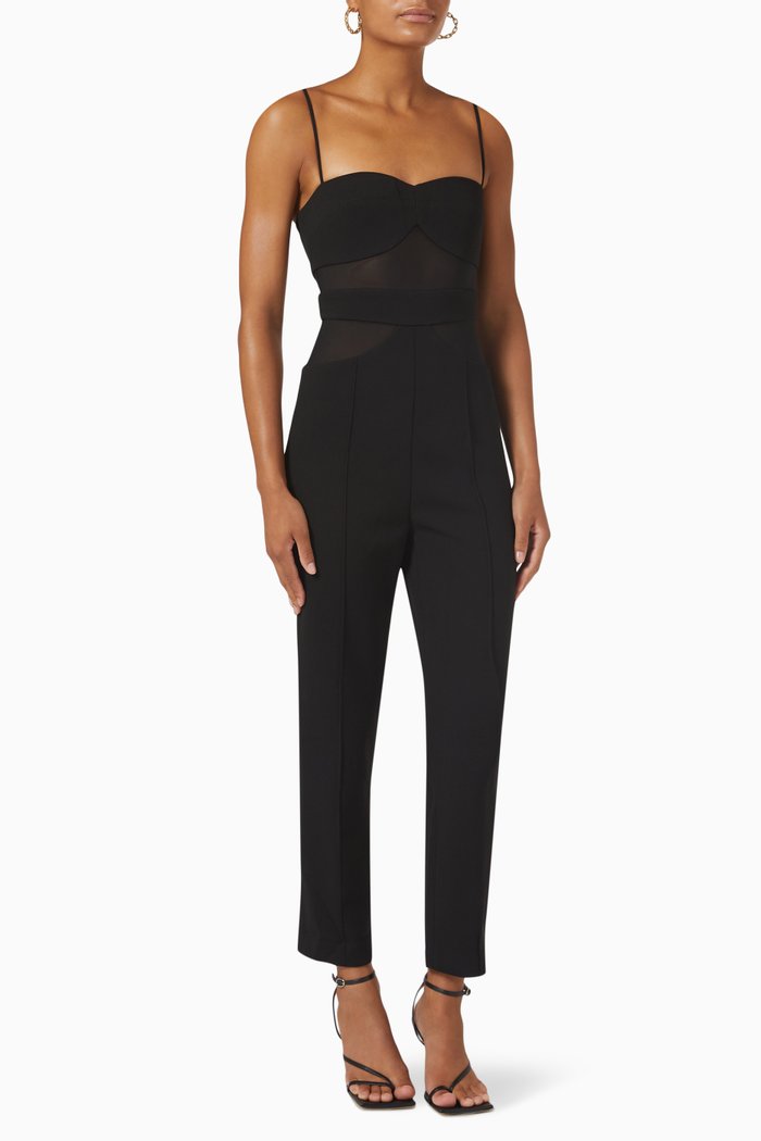 

Adelina Jumpsuit in Bonded Crepe, Black