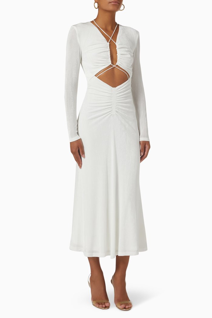 

Kerry Midi Dress in Jersey, White