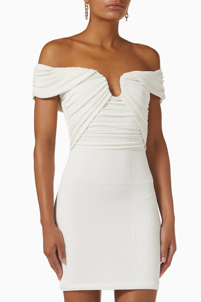

Judi Mini Dress in Jersey, White