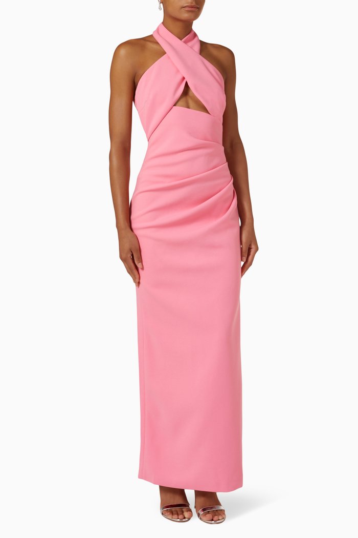 

Atta Gown in Bonded Crepe, Pink