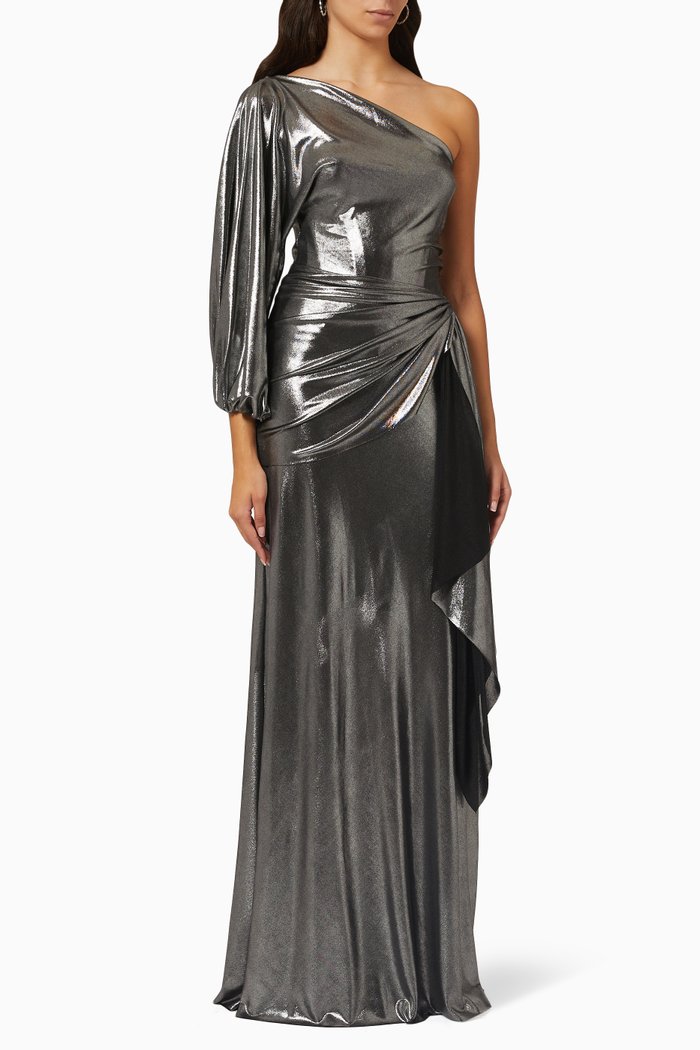 

Rosalia Metallic Gown in Lurex, Silver