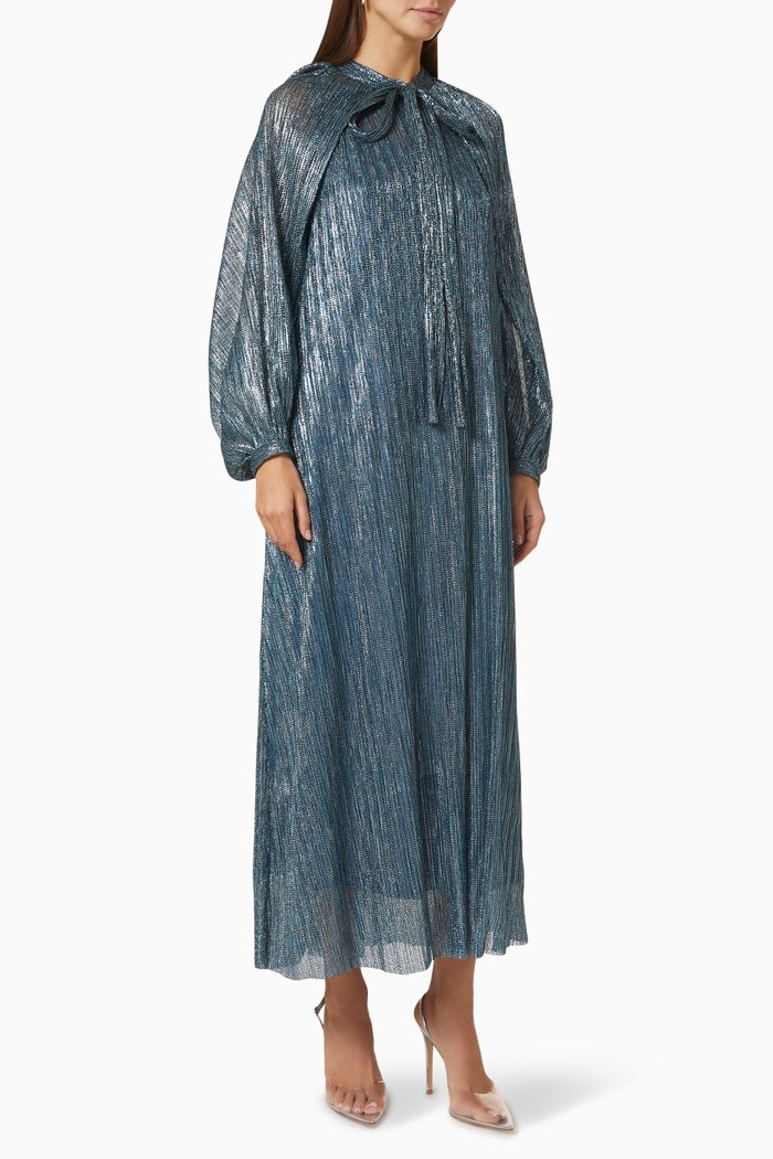 

Shimmer Long Sleeve Dress, Blue