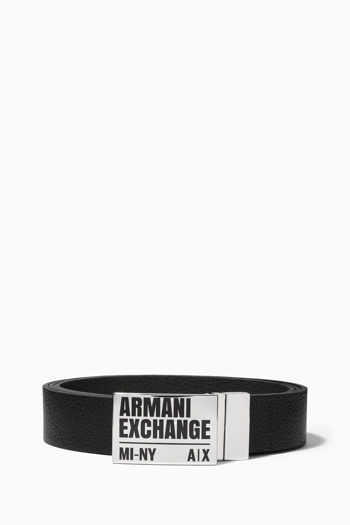 

Reversible Logo Belt in Leather, Green