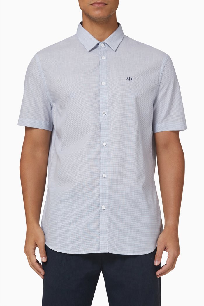 

Logo Shirt in Cotton, Blue