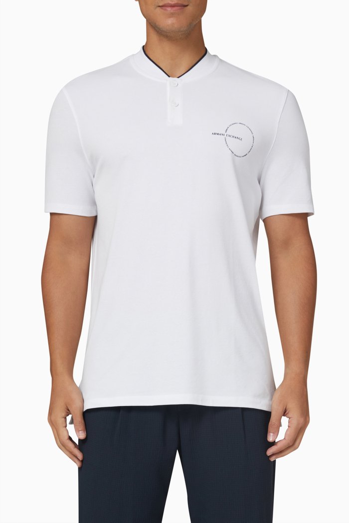 

Logo Polo Shirt in Cotton Piqué, White