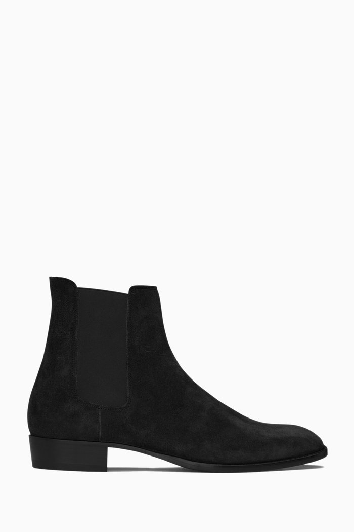 

Wyatt Chelsea Boots in Suede, Black