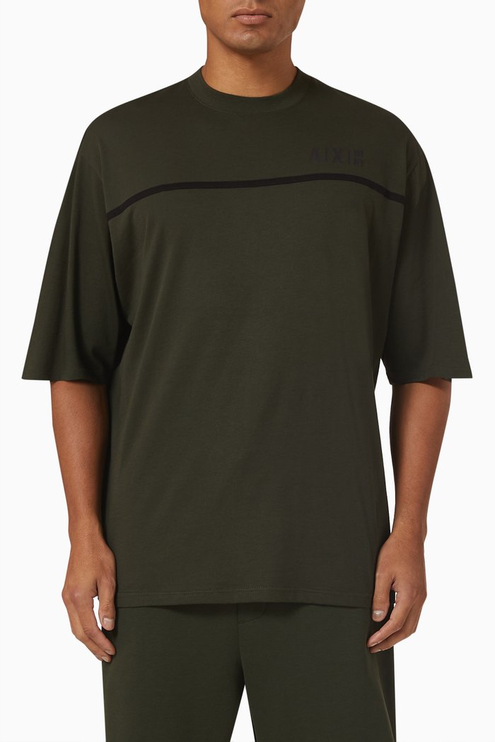 

Contrast Tape T-Shirt in Jersey, Yellow