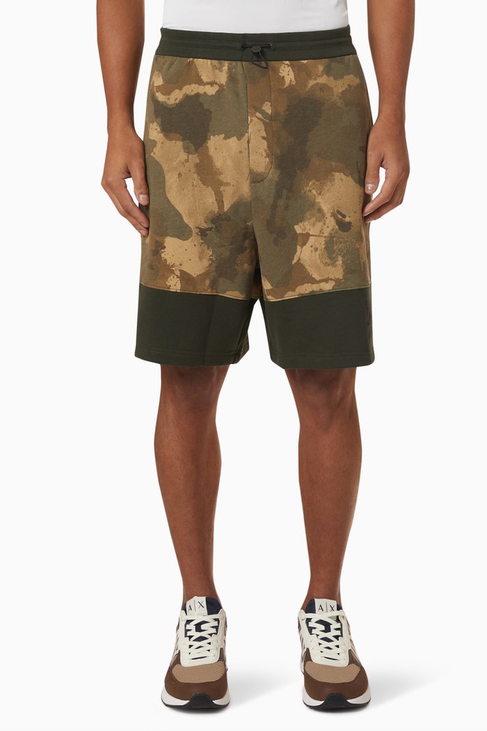 

Camo Print Shorts in Jersey, Multicolour