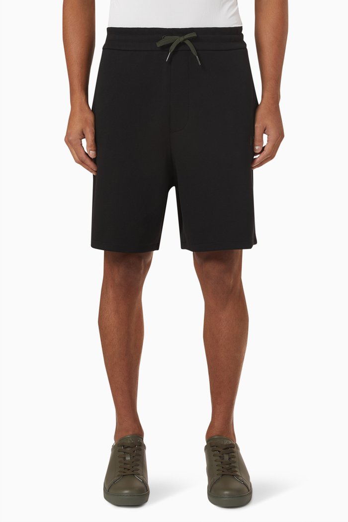 

Contrast Tape Shorts in Jersey, Black