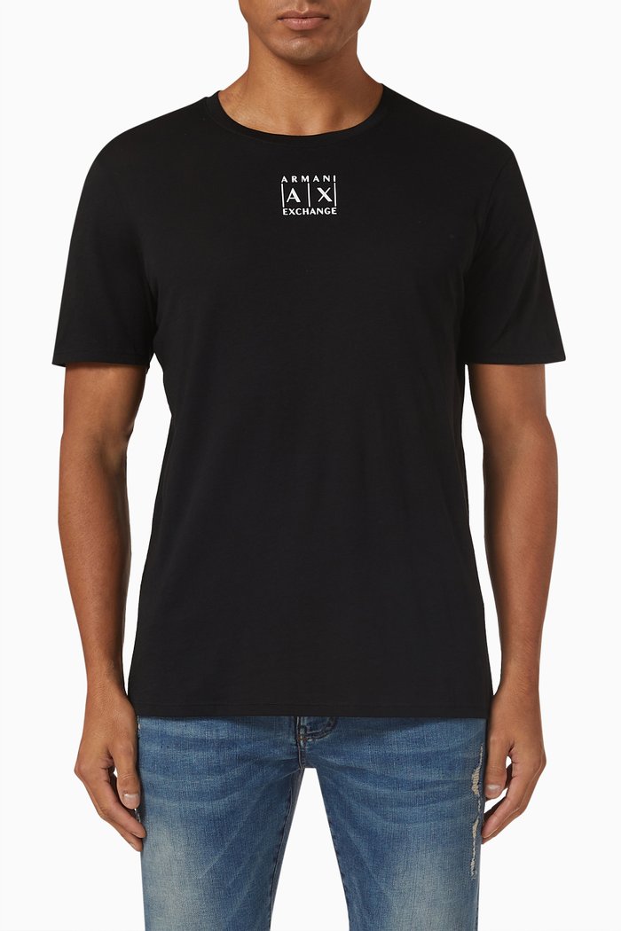 

Logo Patch T-Shirt in Jersey, Black