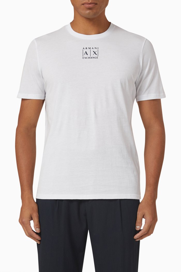 

Logo Patch T-Shirt in Jersey, White
