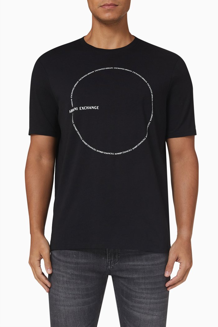 

Circle Logo T-shirt in Cotton Jersey, Black