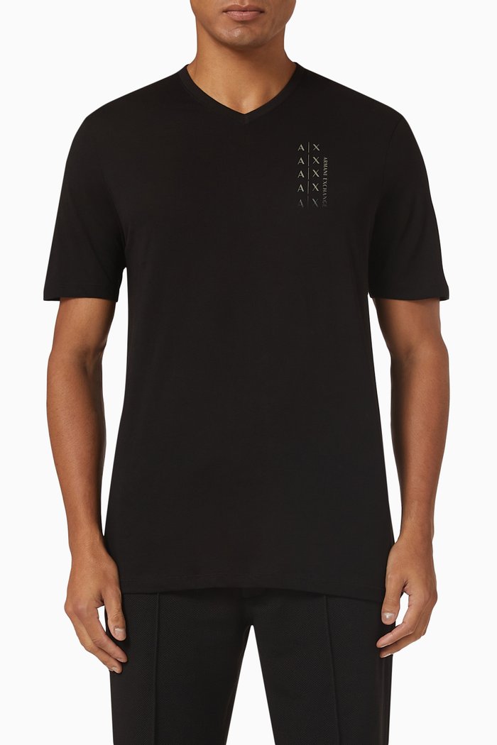 

Logo Print T-Shirt in Jersey, Black