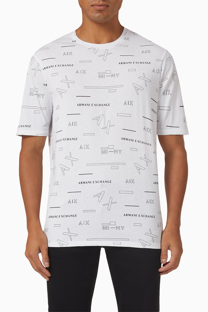 

Logo Print T-Shirt in Jersey, White