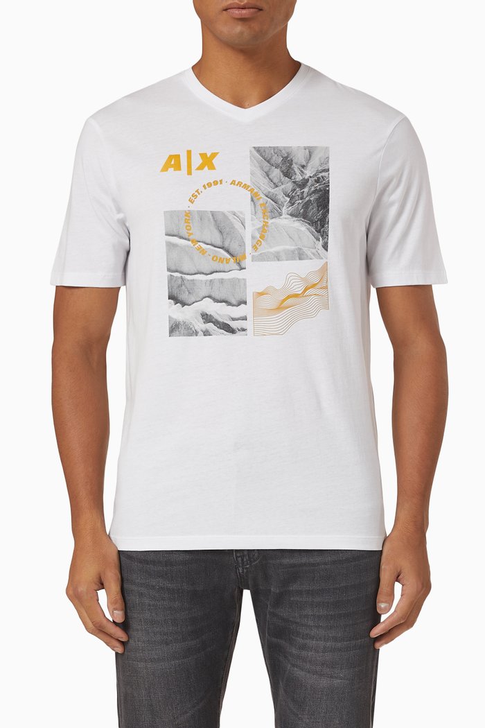 

Graphic Logo T-Shirt in Jersey, White