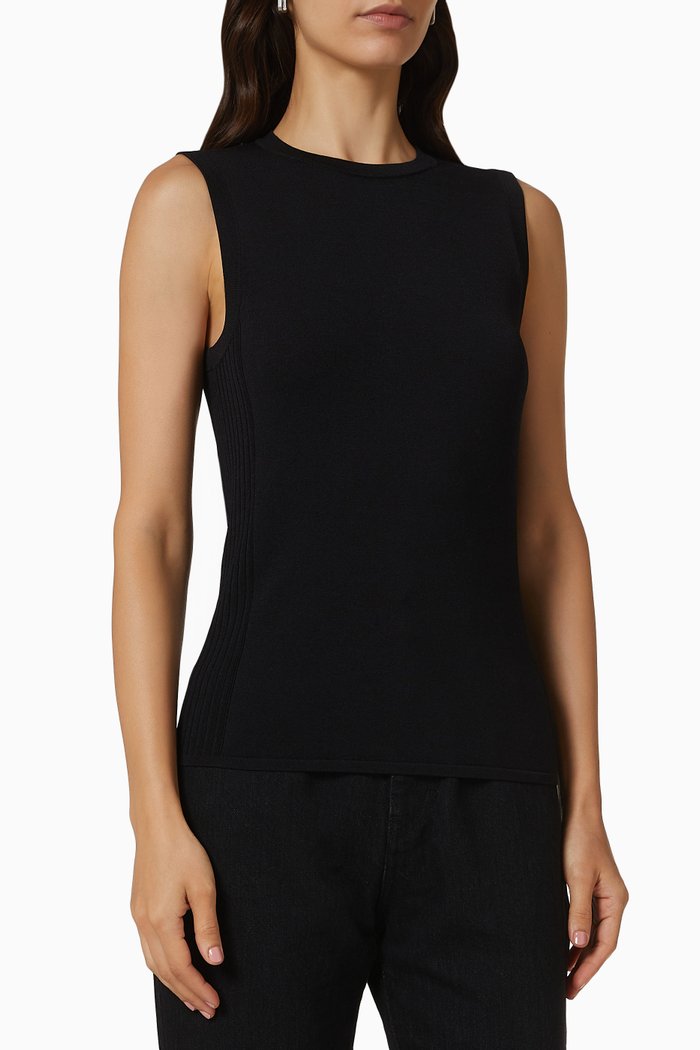

Sleeveless Top in Jersey, Black