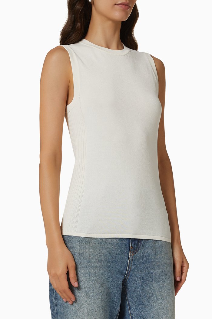 

Sleeveless Top in Jersey, White