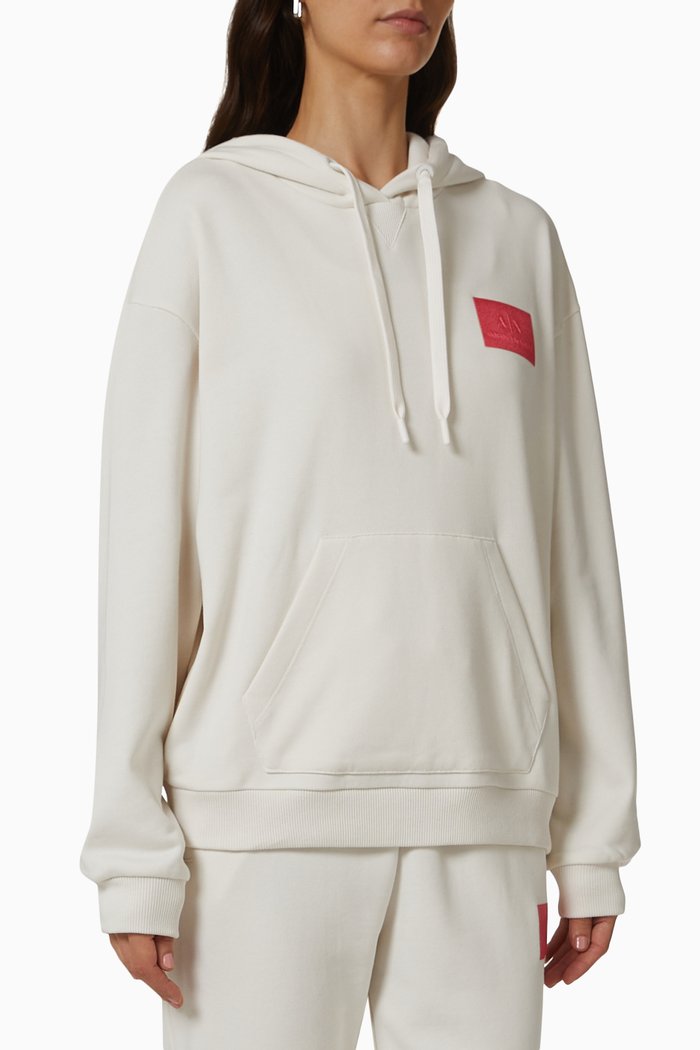 

Logo Long Sleeve Hoodie, White