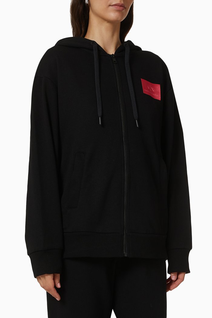 Logo Long Sleeve Jacket, Black