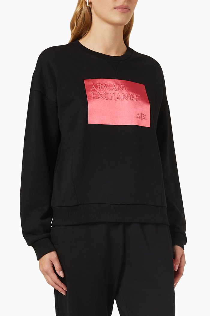 

AX Long Sleeve Sweatshirt, Black