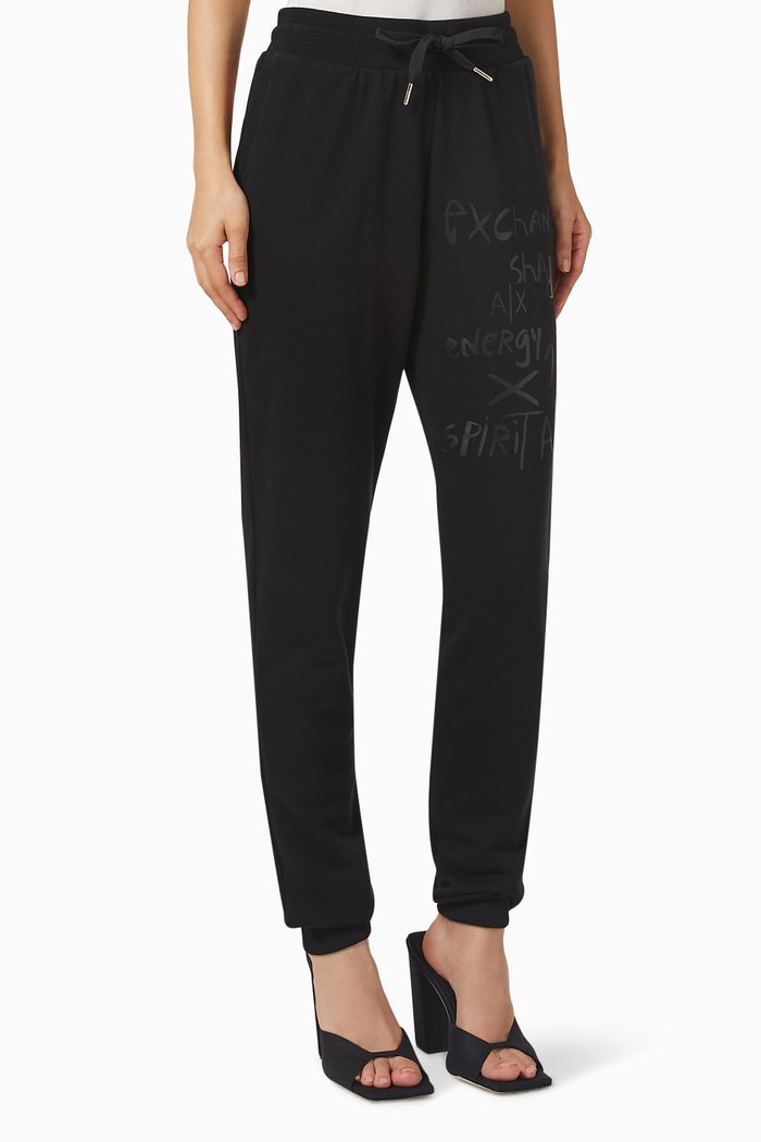 

Logo Patch Sweatpants in Cotton, Black